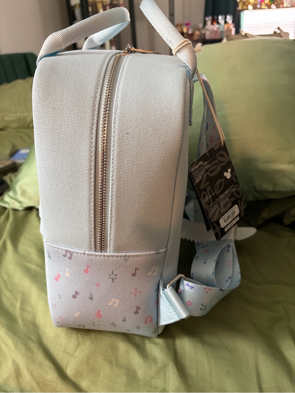 Loungefly Light Blue Aristocats Embroidered Kids Backpack - Picture 2 of 4